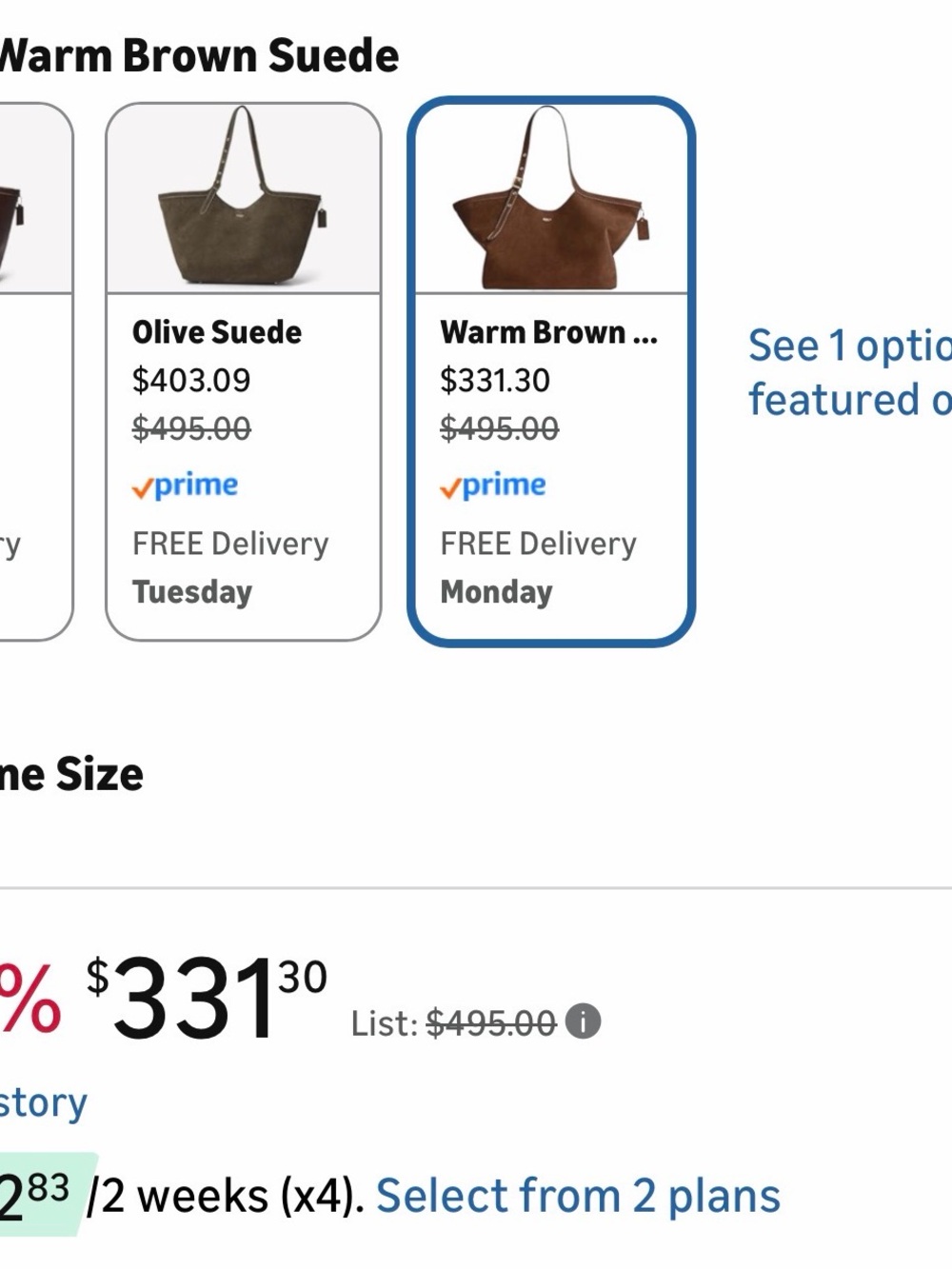 Coach Gramercy Warm Brown Suede Tote Bag - Picture 14 of 14